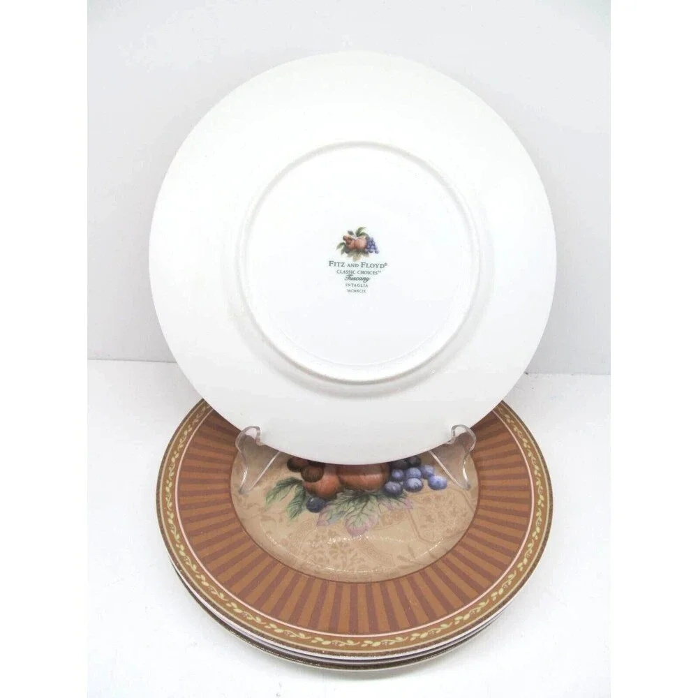 Fitz & Floyd Classic Choices Tuscany Intaglia Salad Plates 9 1/4